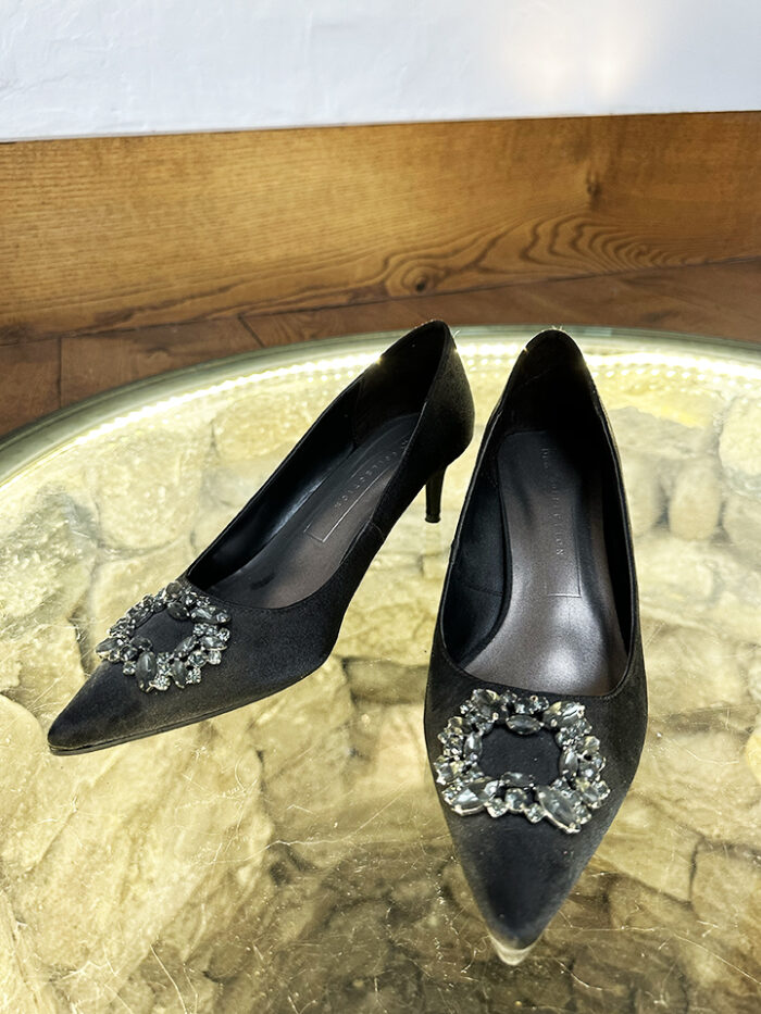 M&S Autograph Black Party Shoes - Size 7 1/2