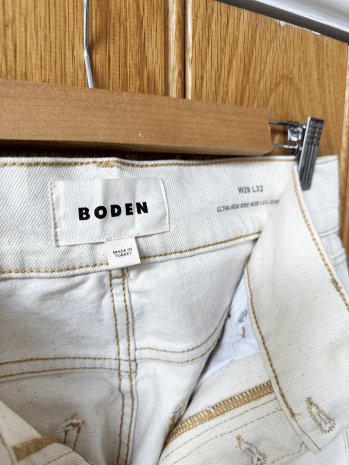 Boden Cream Jeans, Size W29 L32 - Image 3