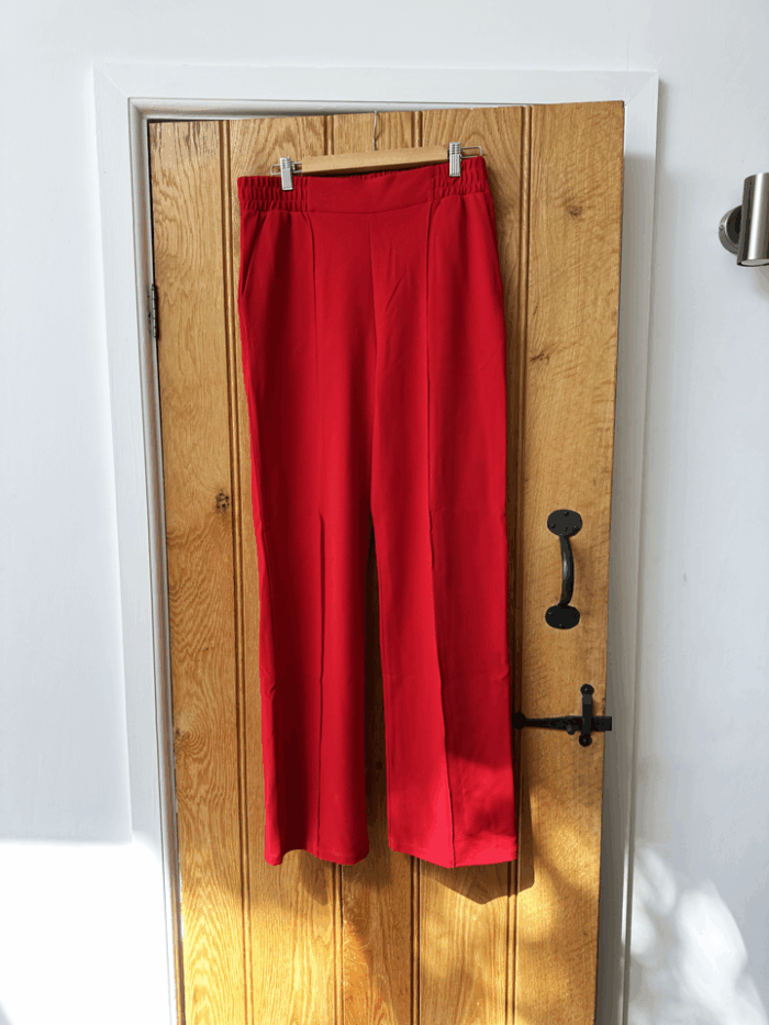 Baukjen Red Trousers, Size 12 - Image 2