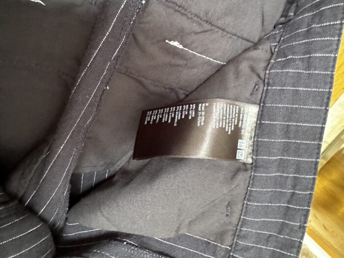 IdLF @ Uniqlo Pinstripe Linen Trousers, Size M - Image 4