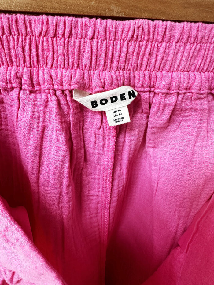 Boden Pink Matching Top & Shorts, Size 12 - Image 3