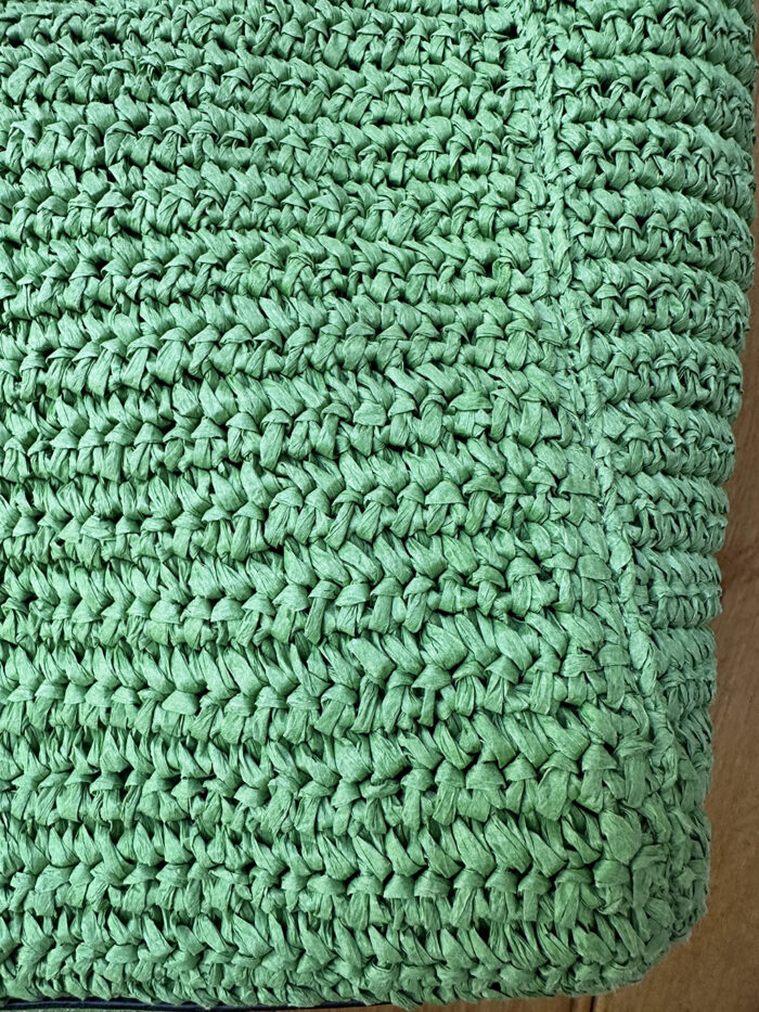 M&S Green Raffia Bag - Image 5