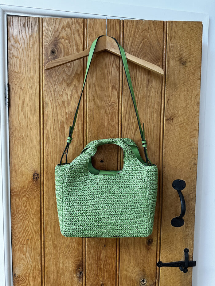 M&S Green Raffia Bag - Image 4