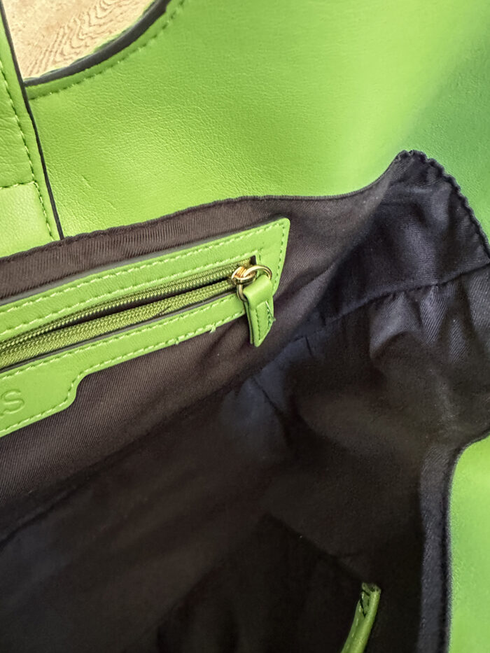 M&S Green Raffia Bag - Image 6