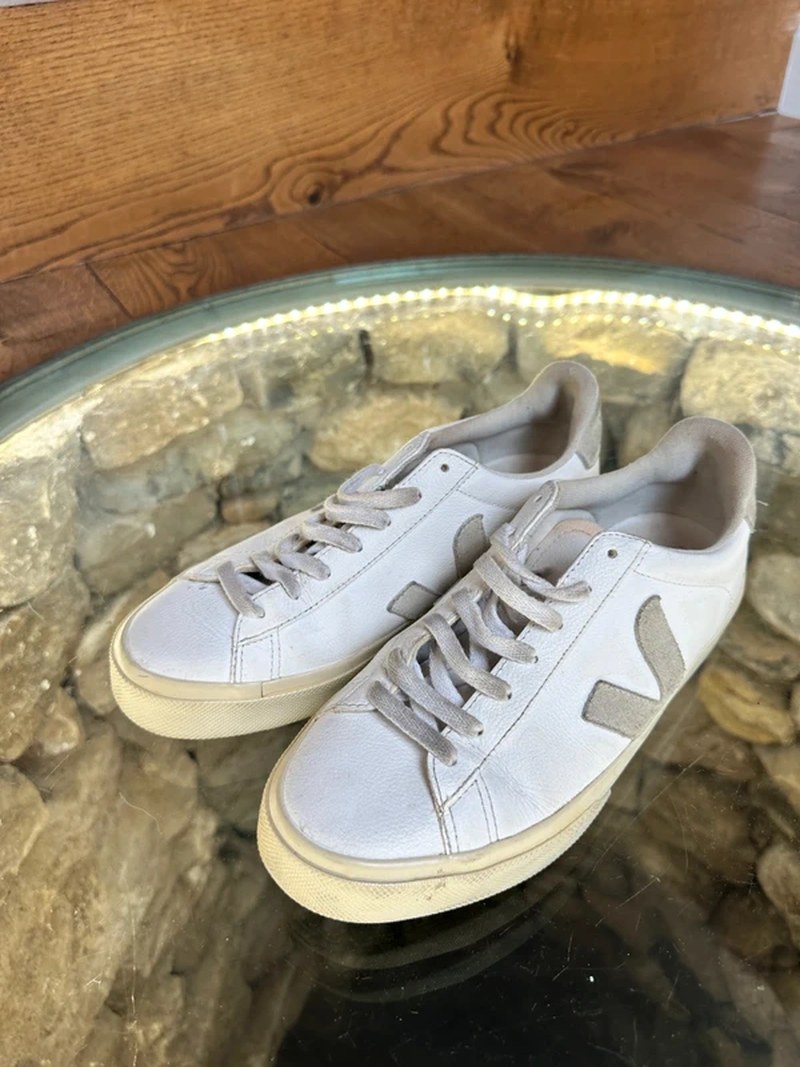 Veja Campo Leather White Natural - Size 7.5