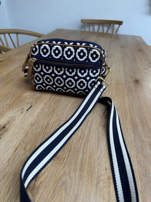 Boden Navy Ikat Crossbody Bag