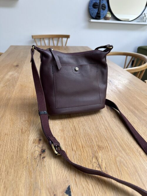 White Stuff Burgundy Leather Crossbody Bag